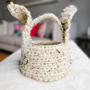 Bunny Ear Basket - Oatmeal
